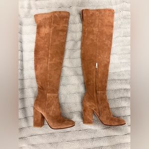 Gianvito Rossi brown suede block heel boots 36 5.5